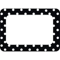 Teacher Created Resources Black Polka Dots 2 Name Tag Labels, 216PK 5538